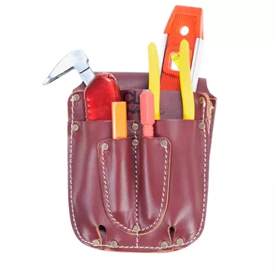CLC 21503 Heavy-Duty Leather Electrical/Maintenance Tool Caddy