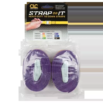 CLC 2WS08 8′ Tie-Down Strap, 2-Pack Purple