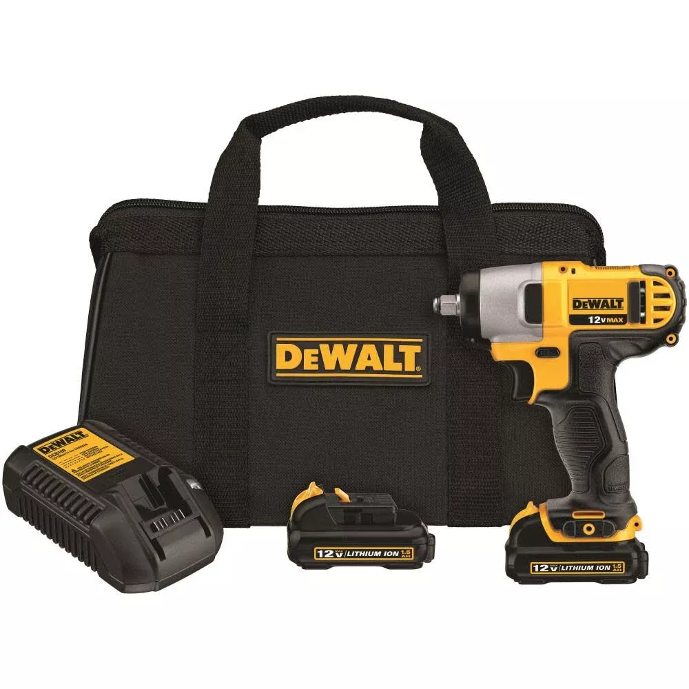 DEWALT 12V MAX* 3/8-Inch Impact Wrench Kit: Compact Power for Tight Spaces - DCF813S2