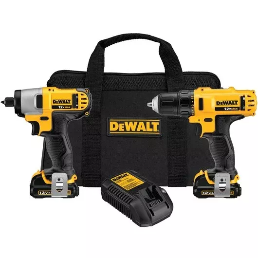 DEWALT 12V MAX* Cordless Drill & Impact Driver Combo Kit - DCK211S2