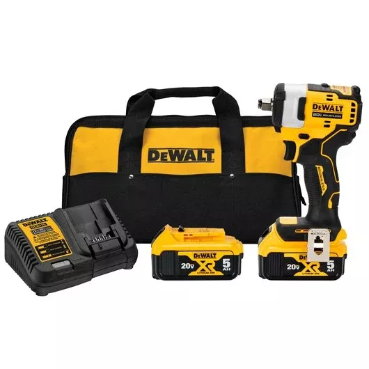 DEWALT 20V MAX 1/2" Cordless Impact Wrench Kit with Hog Ring Anvil (DCF911P2)