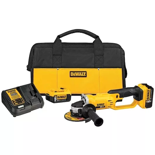 DEWALT 20V MAX* 4-1/2" Cordless Angle Grinder Kit with (2) 5.0Ah Batteries - DCG412P2
