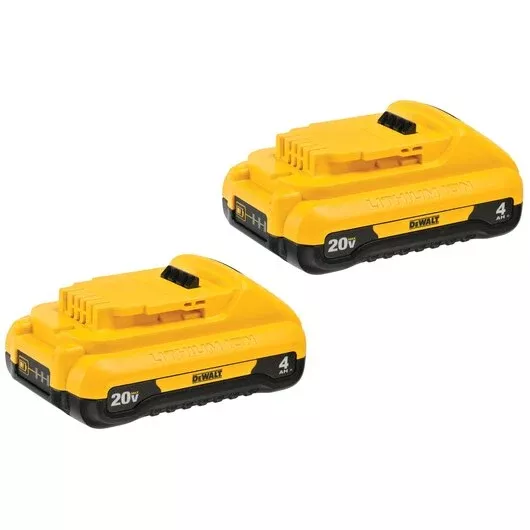 DEWALT 20V MAX* 4Ah Compact Lithium-Ion Battery 2-Pack DCB240-2 | The Power Tool Store