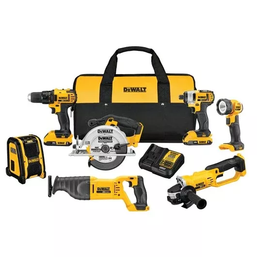 DEWALT 20V MAX Compact 7-Tool Combo Kit with (2) 2.0Ah Batteries - DCK720D2