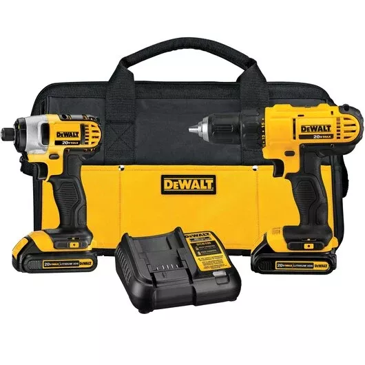 DEWALT 20V MAX* Cordless Drill & Impact Driver Combo Kit DCK240C2