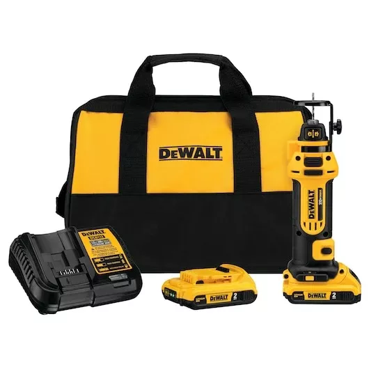 DEWALT 20V MAX* Cordless Drywall Cut-Out Tool Kit - 2.0Ah, 26,000 RPM | DCS551D2