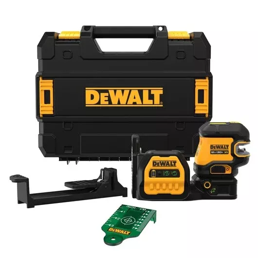 DEWALT 20V MAX* Green Cross Line & 2-Spot Laser Level - Bare Tool DCLE34220GB