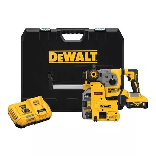 DEWALT 20V MAX XR 1-1/8" SDS-Plus Rotary Hammer Kit with Dust Extractor DCH293R2DH