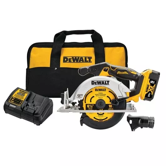 DEWALT 20V MAX XR 6-1/2" Cordless Circular Saw Kit with 5.0Ah Battery - DCS565P1