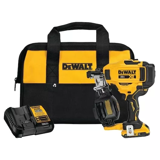 DEWALT 20V MAX* XR Cordless Coil Roofing Nailer Kit - DCN45RND1