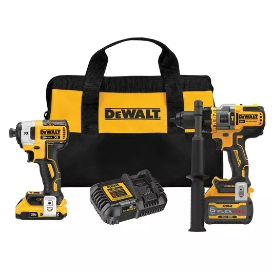 DEWALT 20V MAX XR FLEXVOLT ADVANTAGE Hammer Drill & Impact Driver Combo Kit DCK2100D1T1