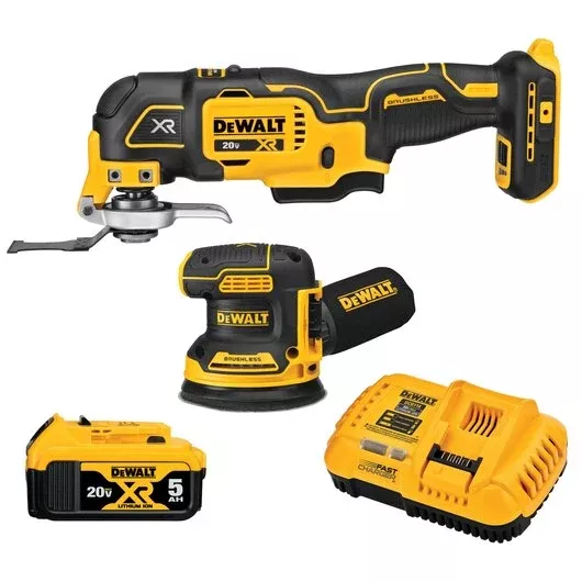 DEWALT 20V MAX XR Woodworking 2-Tool Combo Kit - Sander & Oscillating Multi-Tool DCK202P1