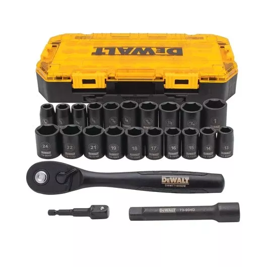 DEWALT 23-Piece 1/2" Drive Impact Socket Set, SAE/Metric - DWMT74739