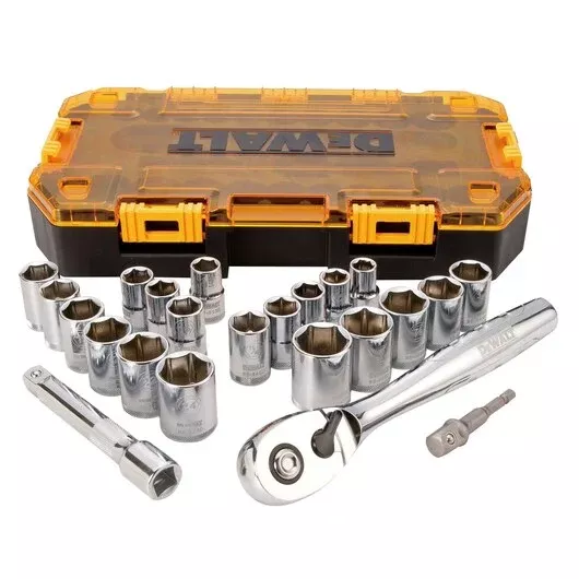 DEWALT 23-Piece 1/2-inch Drive Combination Socket Set for Pros - DWMT73813