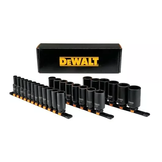 DEWALT 26-Piece 1/2" Drive Deep Metric Impact Socket Set (DWMT19242)