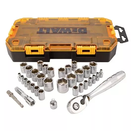 DEWALT 34-Piece 1/4" & 3/8" Drive Socket Set – DWMT73804