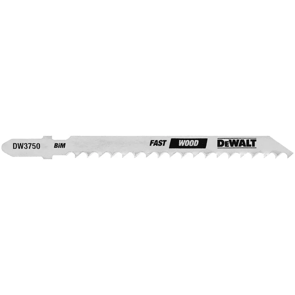 Dewalt 4-Inch 6 Tpi Fast Wood Cut Cobalt Alloy Steel Steel T-Shank Jig Saw Blade (5-Pack)