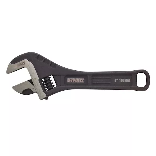 DEWALT 6" All-Steel Adjustable Wrench | Precision Grip DWHT80266