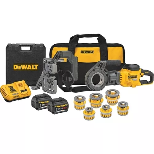 DeWalt 60V MAX FLEXVOLT Cordless Pipe Threader Kit with Die Heads DCE700X2K