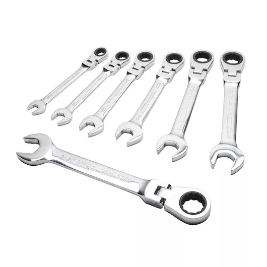 DEWALT 7-Piece SAE Flex Head Ratcheting Wrench Set - DWMT74195