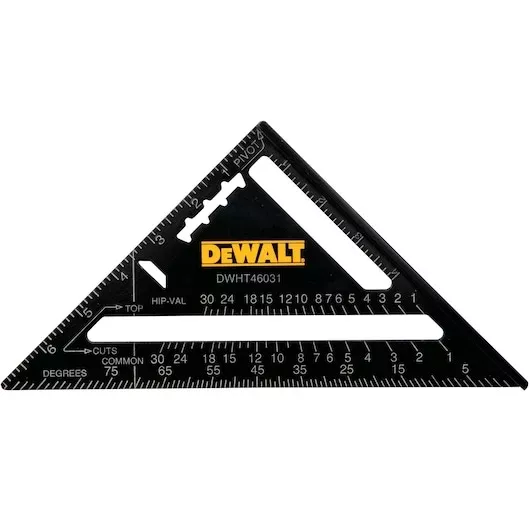 DEWALT 7in Premium Rafter Square | Precision Aluminum Layout Tool DWHT46031