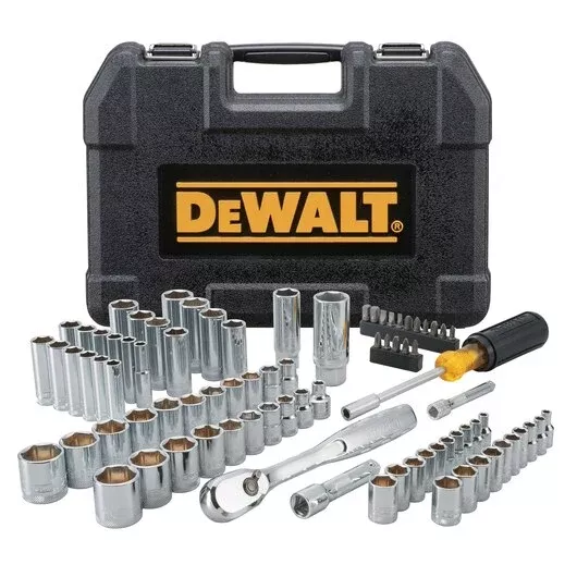 DEWALT 84-Piece Mechanics Tool Set with 72-Tooth Ratchet & Case - DWMT81531
