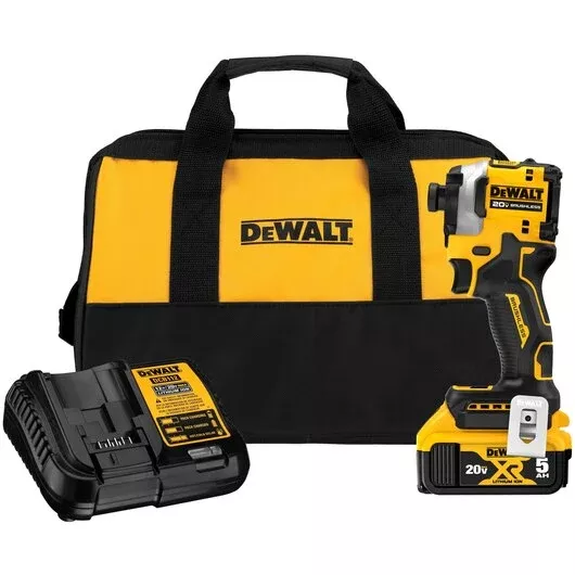 DEWALT ATOMIC 20V MAX 1/4" Brushless Cordless 3-Speed Impact Driver Kit DCF850P1