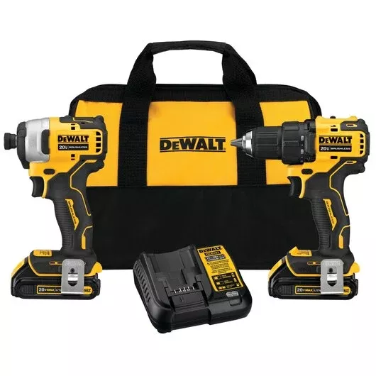 DEWALT ATOMIC 20V MAX Brushless Drill & Impact Driver Combo Kit - DCK278C2