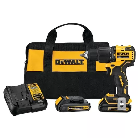 DEWALT ATOMIC 20V MAX Compact 1/2" Hammer Drill/Driver Kit DCD709C2