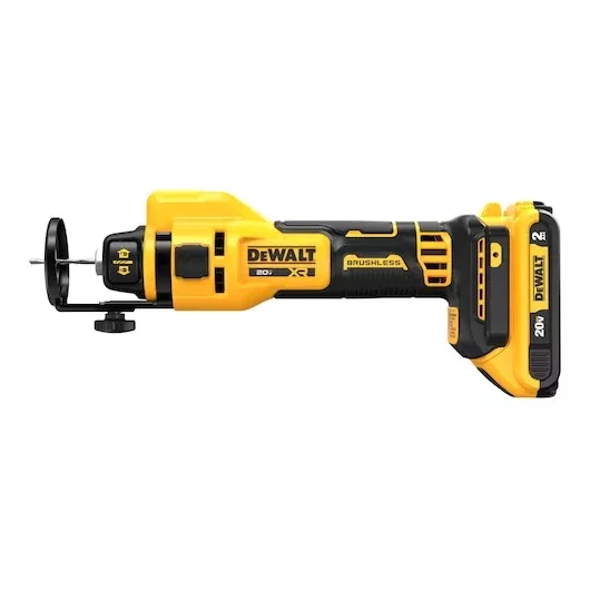 DEWALT DCE555D2 20V MAX* XR Brushless Drywall Cut-Out Tool Kit - Precise & Fast