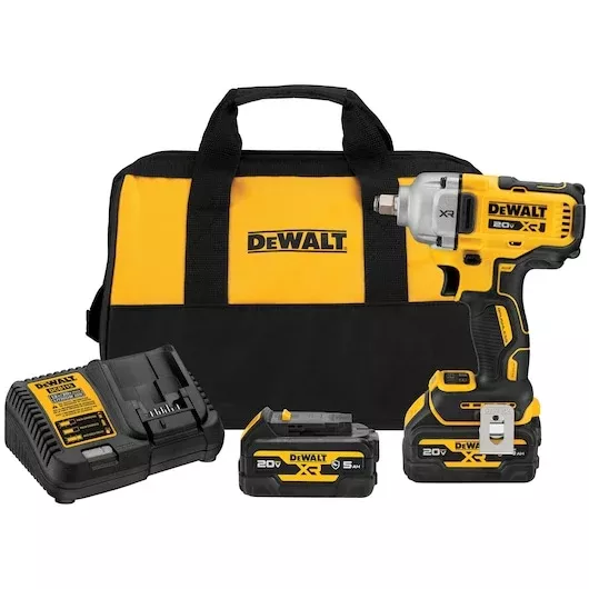 DEWALT DCF891GP2 20V MAX XR 1/2" Mid-Range Impact Wrench Kit