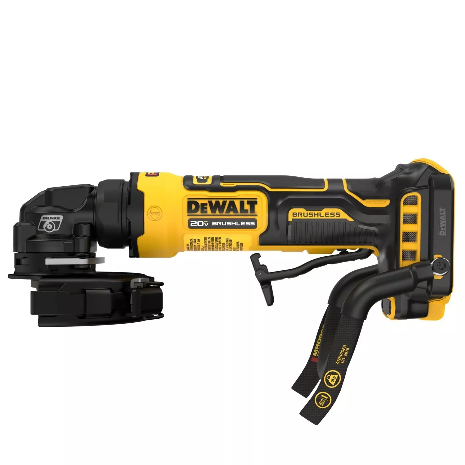DeWALT DCG400BLR ATOMIC 20V MAX 4-in. Angle Grinder with Lanyard Ready Attachment Point, Tool Only