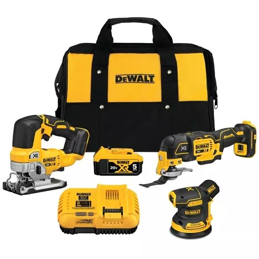 DEWALT DCK300P1 20V MAX XR Brushless 3-Tool Woodworking Combo Kit