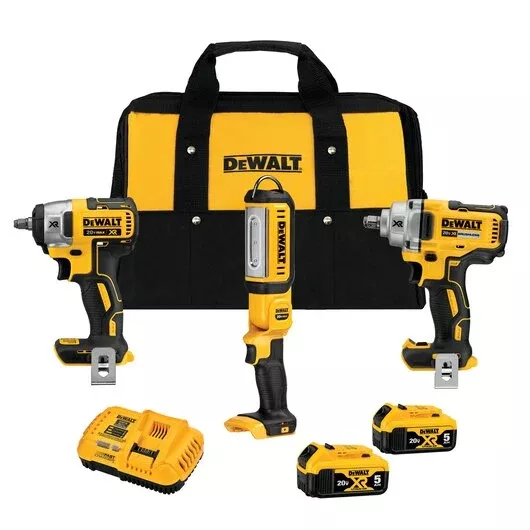 DEWALT DCK302P2 20V MAX XR Automotive 3-Tool Combo Kit - 5.0Ah Batteries