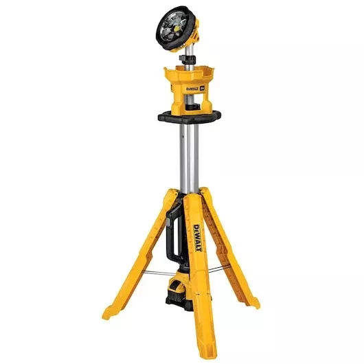 DEWALT DCL079R1 20V MAX Cordless Tripod Light Kit – 3000 Lumens, 6.0Ah Battery
