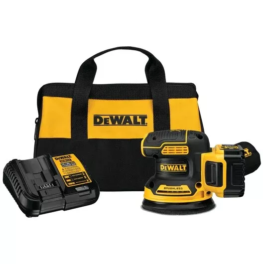 DEWALT DCW210P1 20V MAX* XR Brushless 5" Cordless Random Orbital Sander Kit