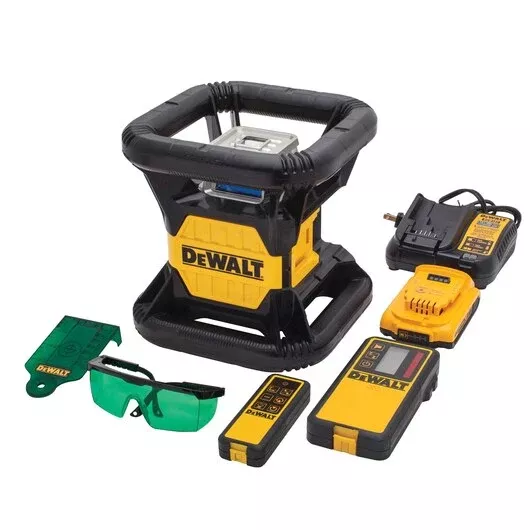 DEWALT DW079LG 20V MAX Green Rotary Tough Laser Level Kit - Precision & Durability