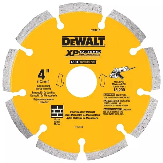 DEWALT DW4710 4-Inch XP Tuck Point Diamond Blade - Ultimate Masonry & Concrete Cutting