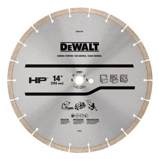 DEWALT DW47410 14" HP General Purpose Segmented Diamond Blade