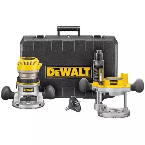 Dewalt Dw616Pk 1-3/4 Hp Fixed Base / Plunge Router Combo Kit