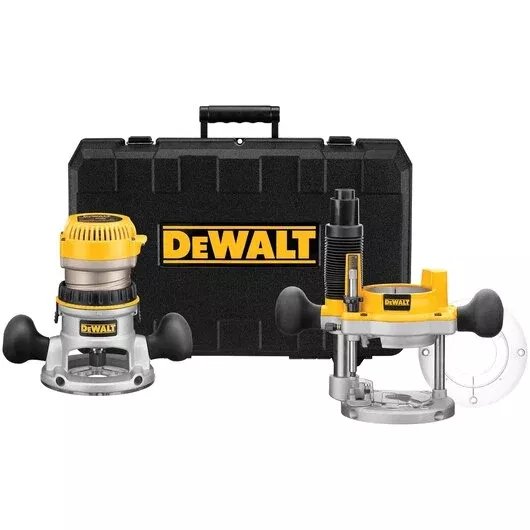 DEWALT DW616PK 1-3/4HP Fixed & Plunge Router Combo Kit - Precision Woodworking Power