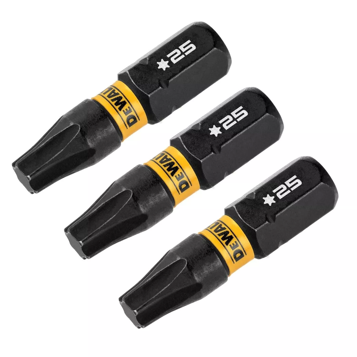 DeWalt DWAF1TX25IR3 FlexTorq Impact Ready Screwdriving Bit, T25, 1 in. (3-Pack)
