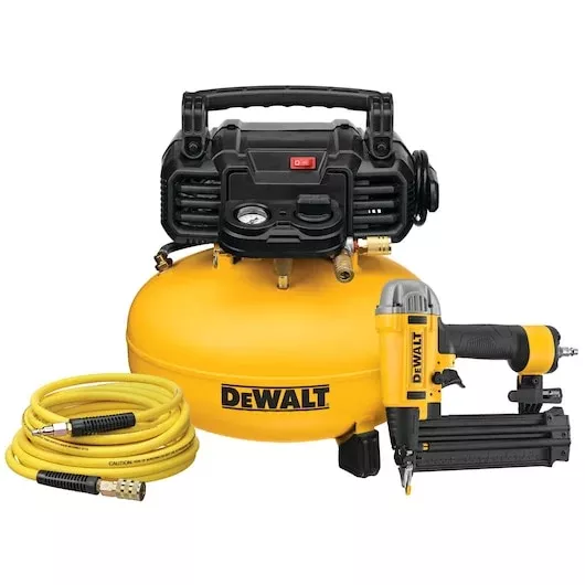 DEWALT DWFP1KIT Nailer & Compressor Combo Kit - 6 Gal. Pancake Compressor & Brad Nailer for Finish Work