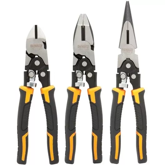 DEWALT DWHT70485 Compound Plier Set (3-Pack) - Max Power Grip