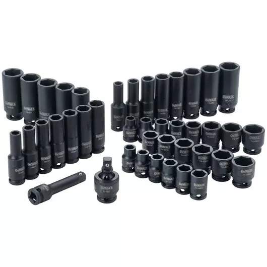 DEWALT DWMT19248 42-Piece 3/8" Drive Combination Impact Socket Set - Standard & Deep