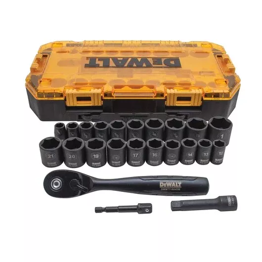 DEWALT DWMT74738 23-Piece 3/8" Drive Deep Impact Socket Set