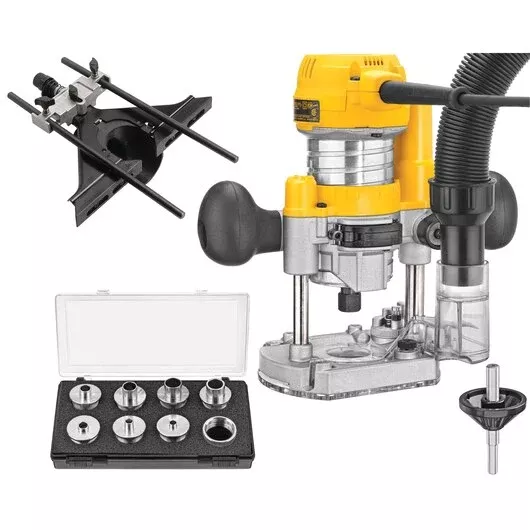 DEWALT DWP611PK 1.25HP Compact Router Combo Kit - Variable Speed, Precision Routing