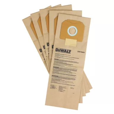 Dewalt Dwv9401 Paper Dust Bag 5 Pack
