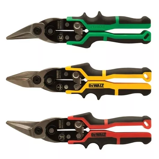 DEWALT Ergo Aviation Snips 3-Piece Set – Right, Left, Straight Cut DWHT14676
