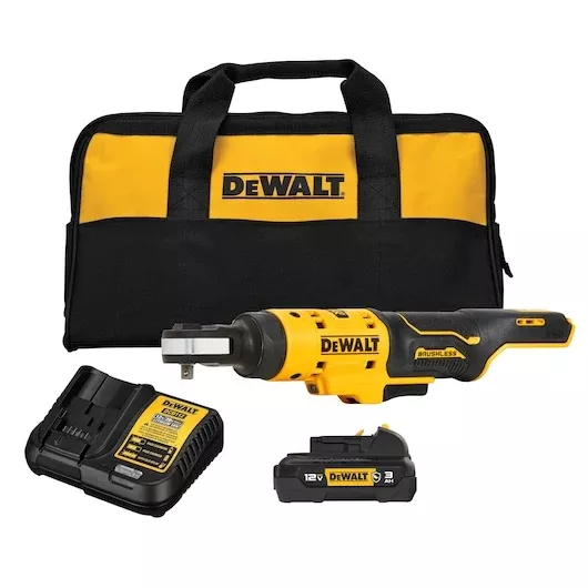 DEWALT XTREME 12V MAX Brushless 1/4" Ratchet Kit (40 ft-lbs) - DCF504GG1